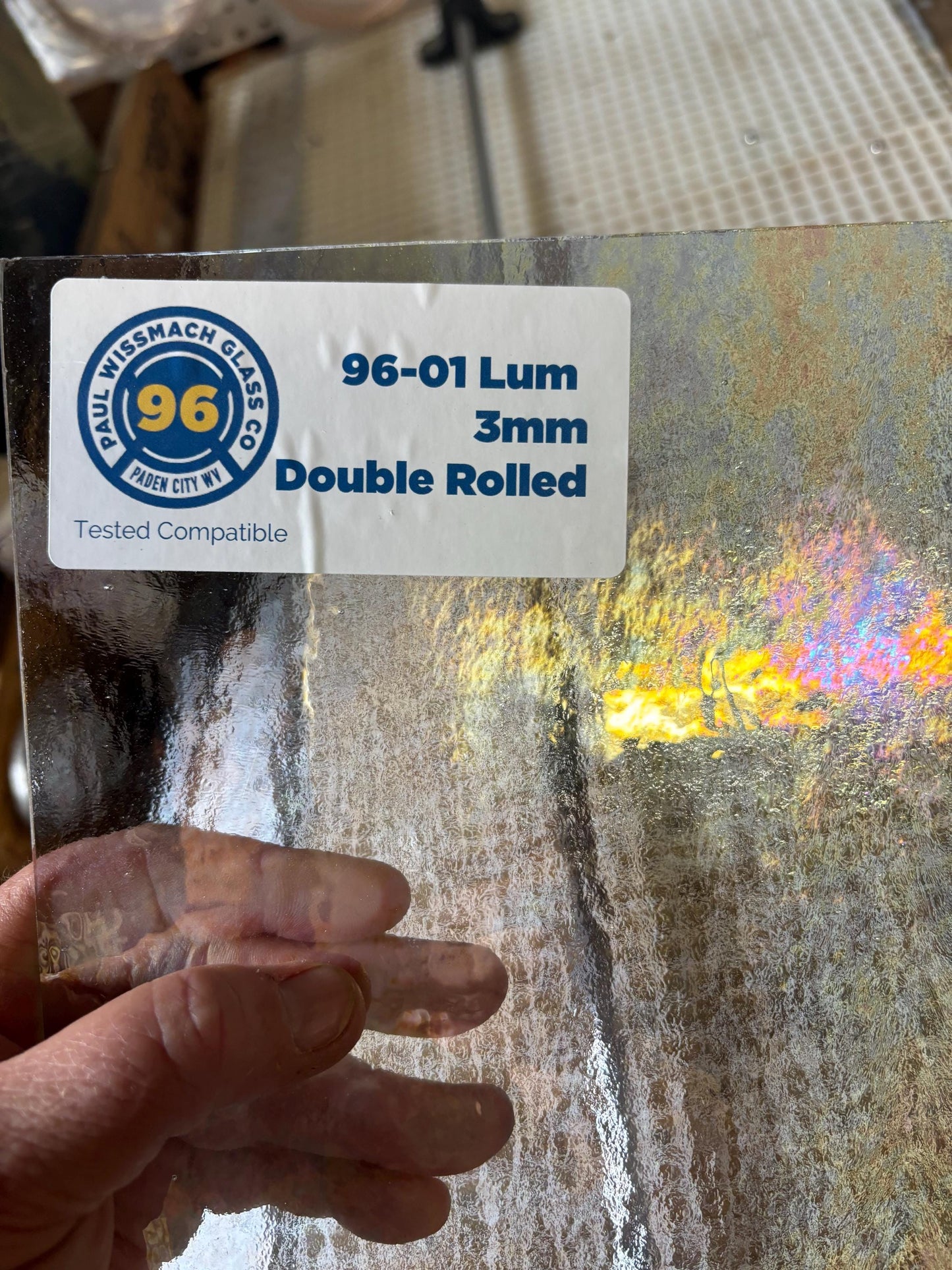 8" x 6"- Clear Luminescent (Wissmach 96-01 Lum)