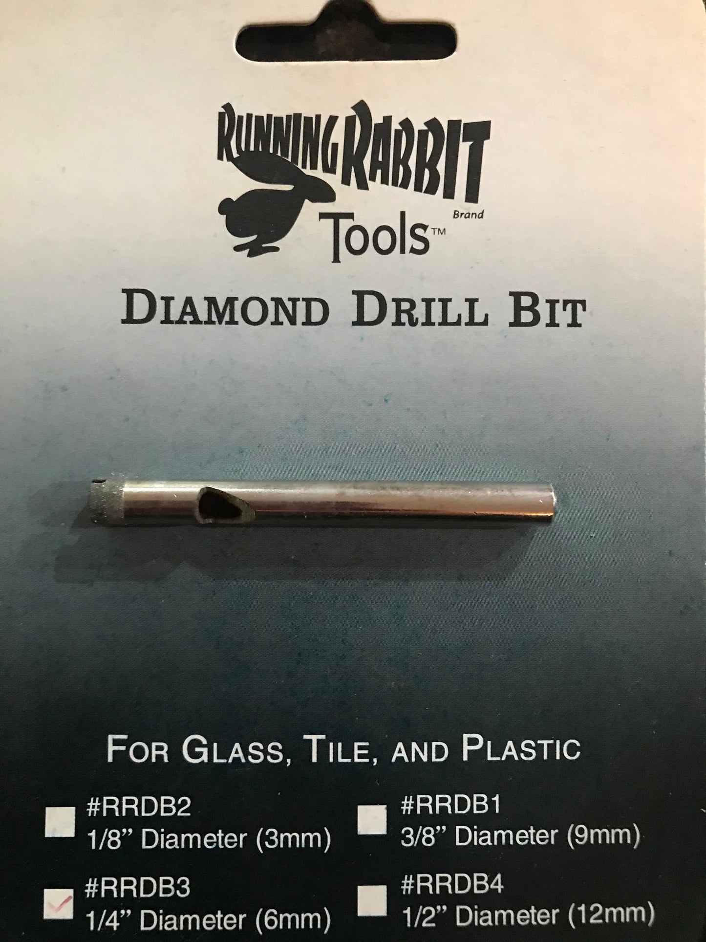Running Rabbit 1/4" Diamond Coated Glass Drill