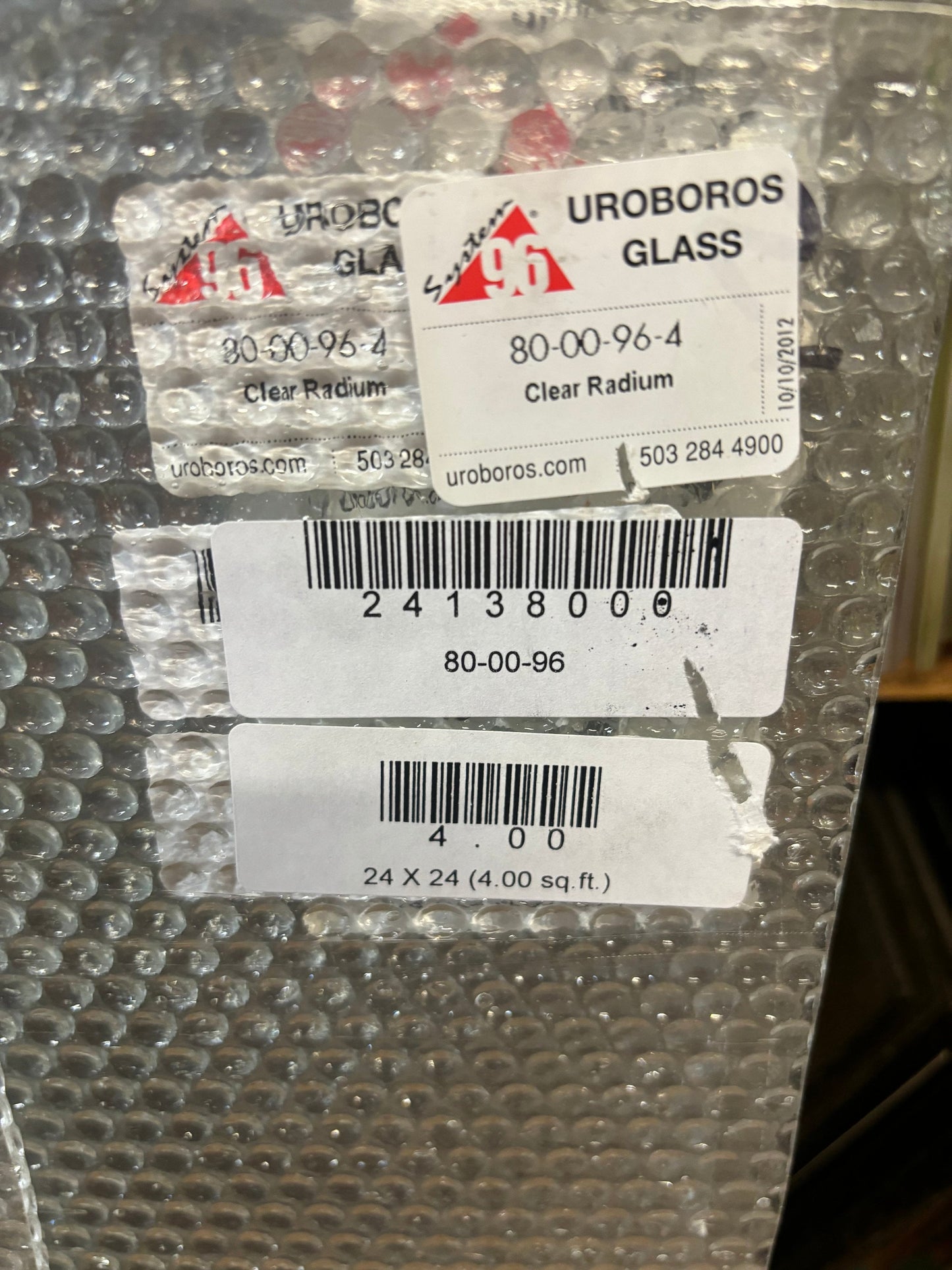 8" x 6” - Clear Radium (Uroboros by Oceanside 80-00-96) Old Stock