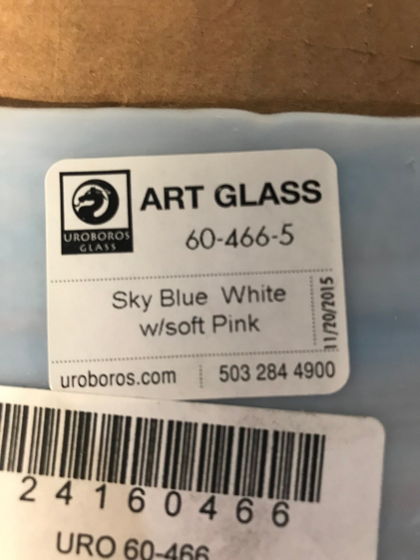 8” x 6” Sky Blue with White and Pastel Pink (Uroboros 60-466) *OLD STOCK