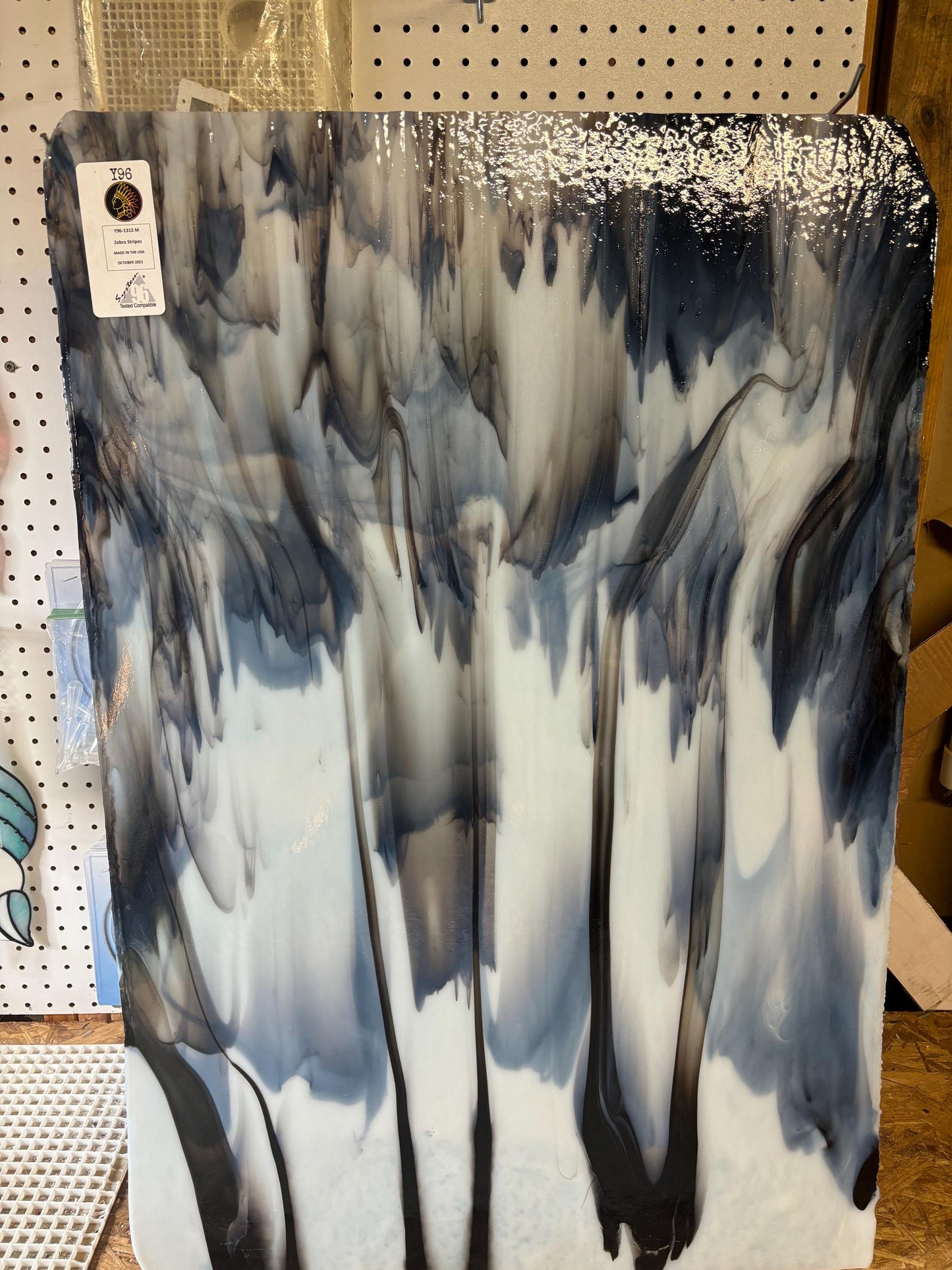 12" x 12" - Youghiogheny - Black and White Zebra Stripes� (Youghiogheny Y96-1313)