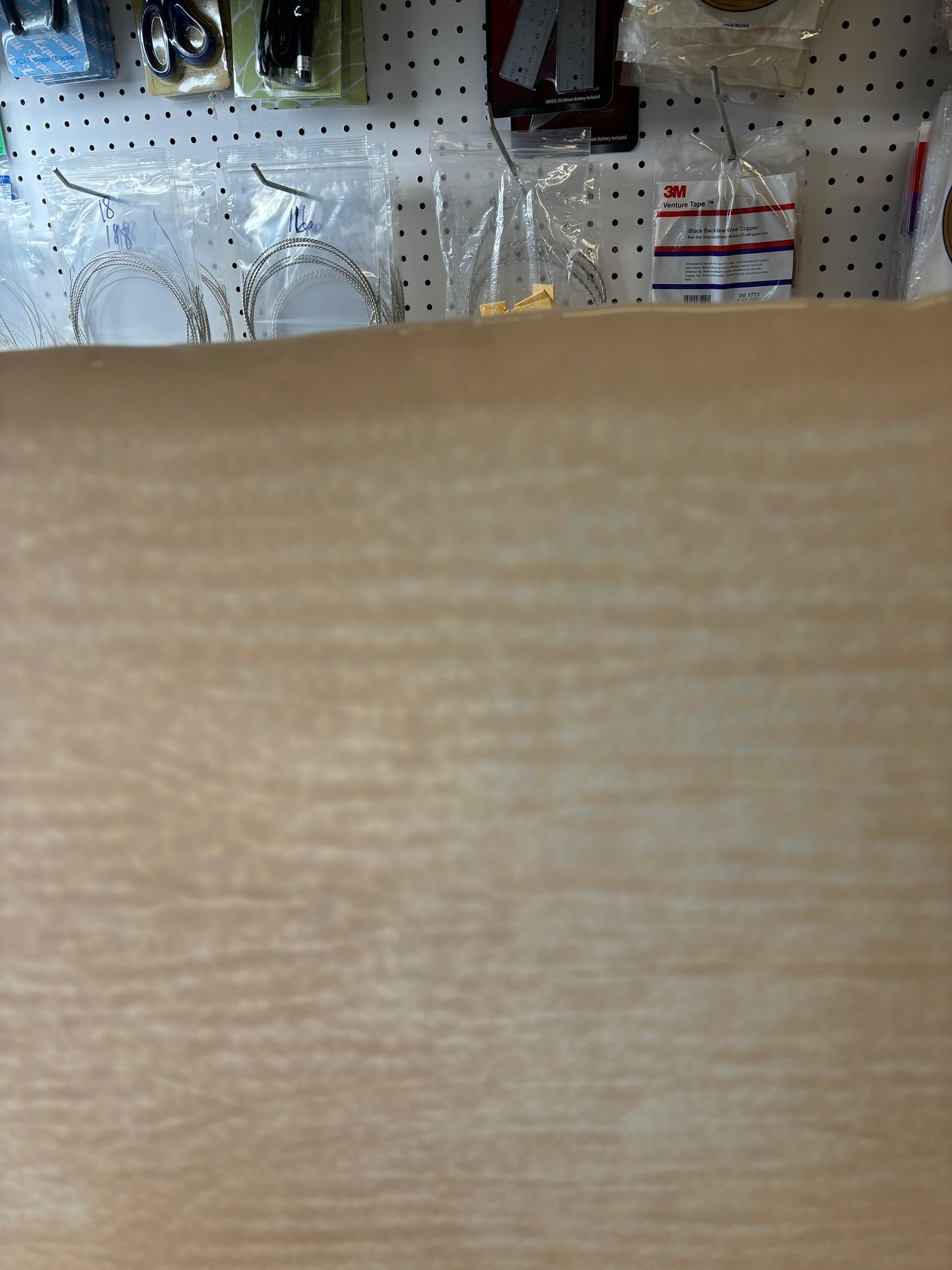 10" x 10" - Light Peach Cream Opal (B 0034-00 F)