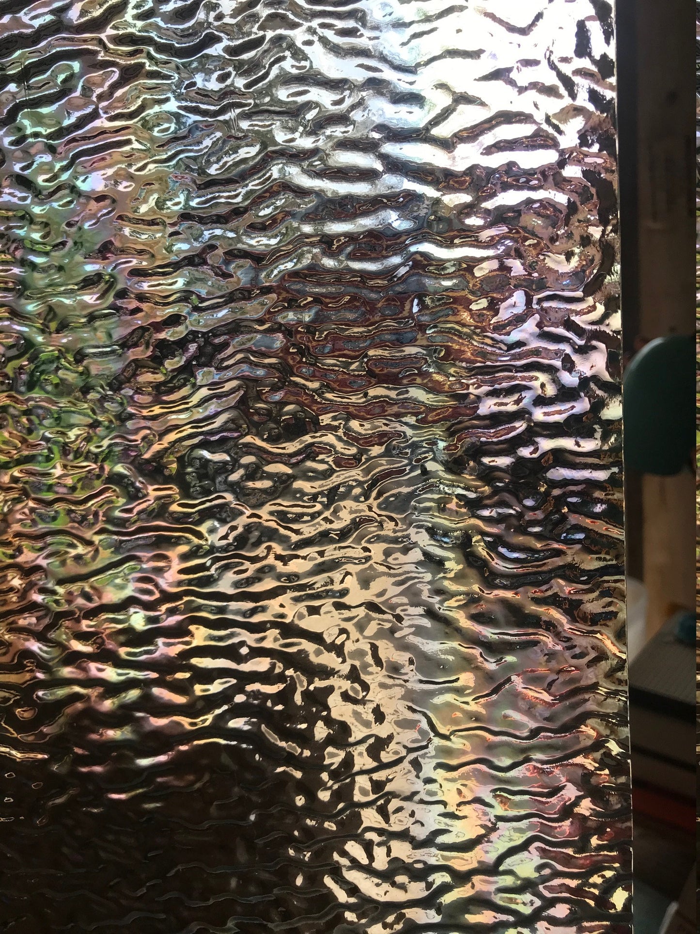 8" x 6" - Clear Ripple Iridized (Wissmach)
