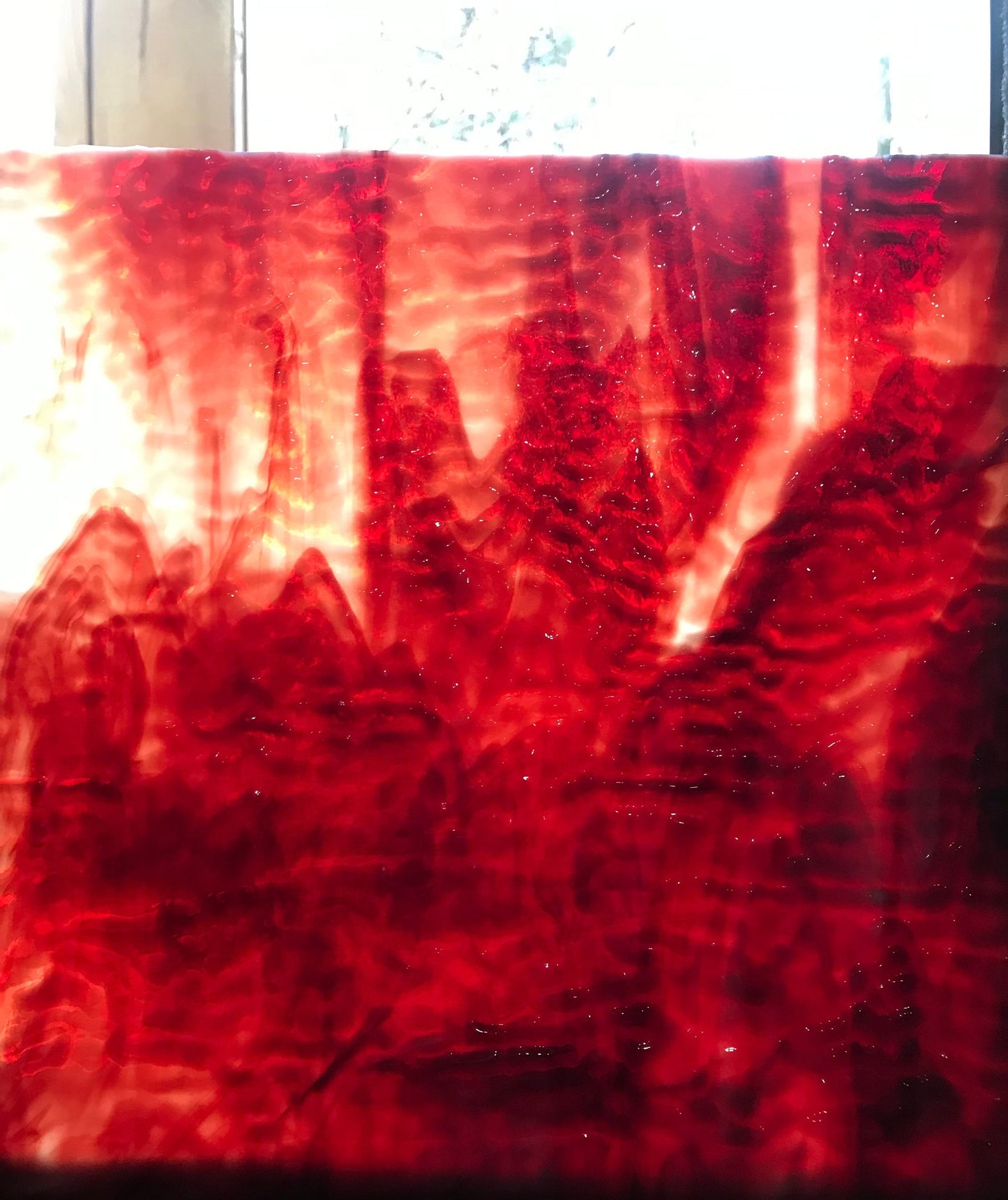8” x 6” Ruby and Red on White (Uroboros 52-20) *OLD STOCK