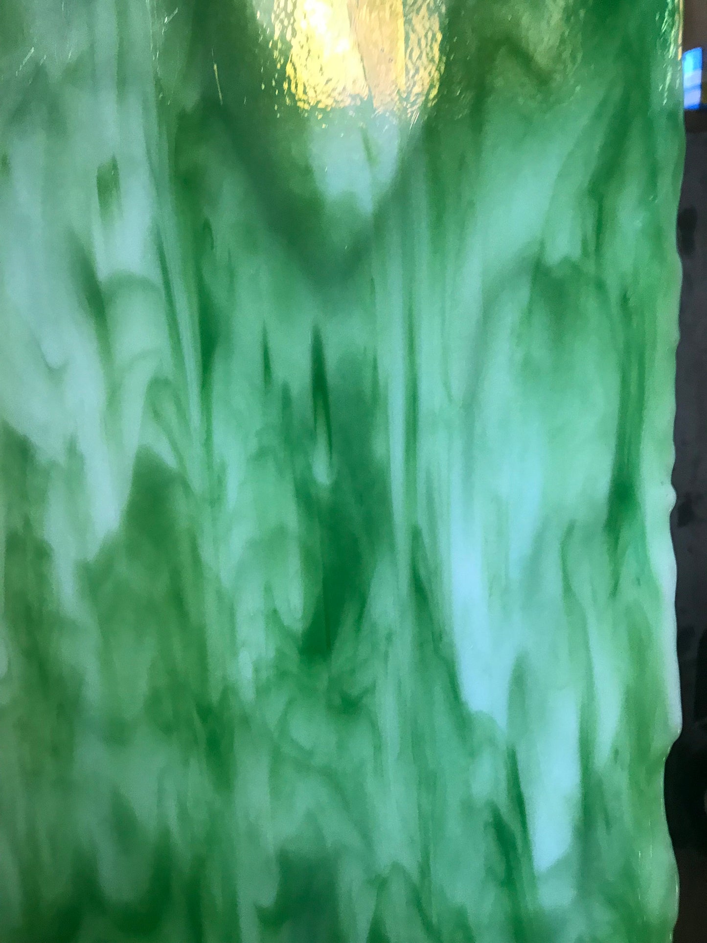 12" x 12" Fern Green Opal and White Streaky (Uroboros 60-7555-96)