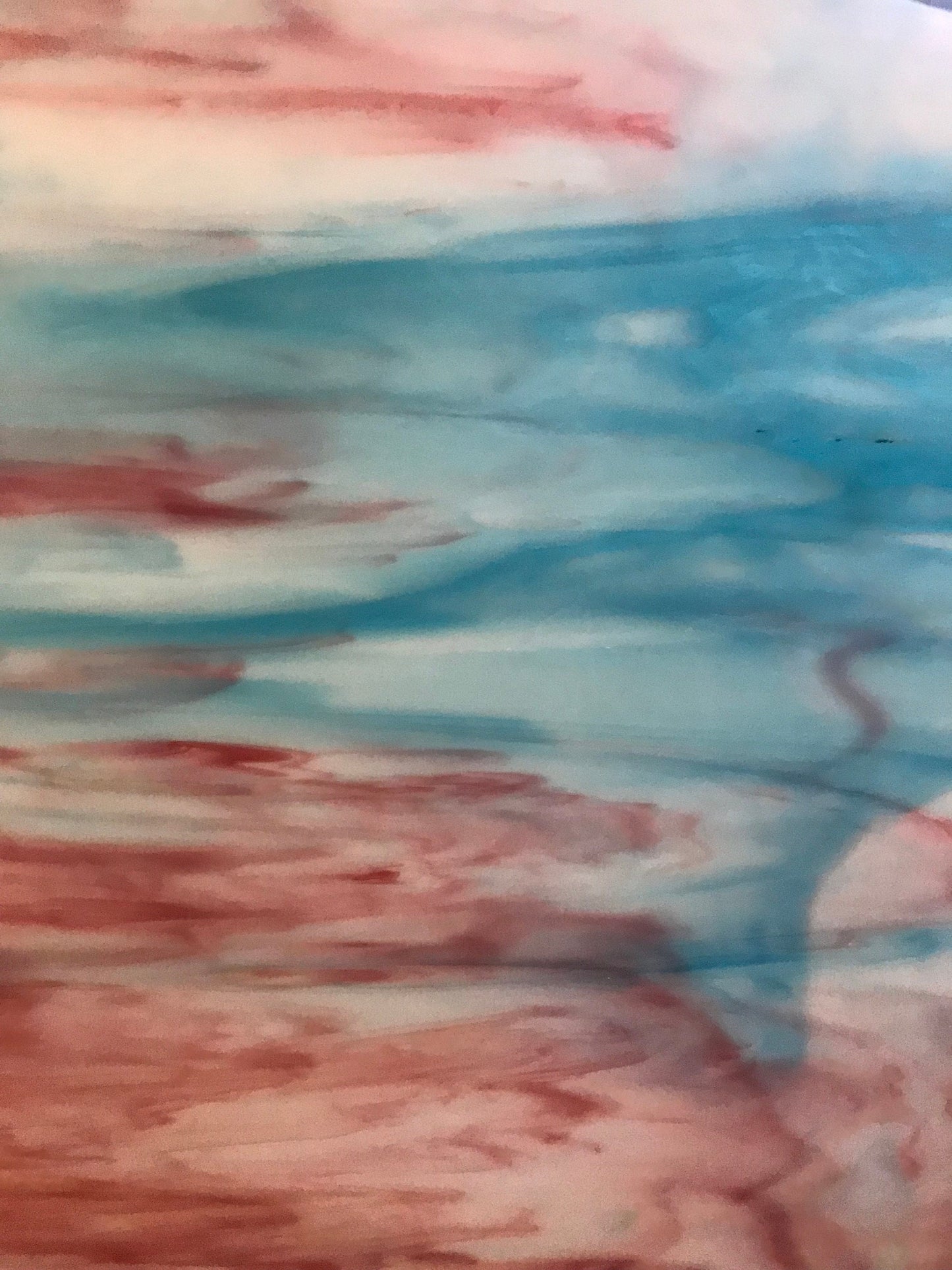 8" x 6" - Gold Pink, Aqua, White (Wissmach 5 L)