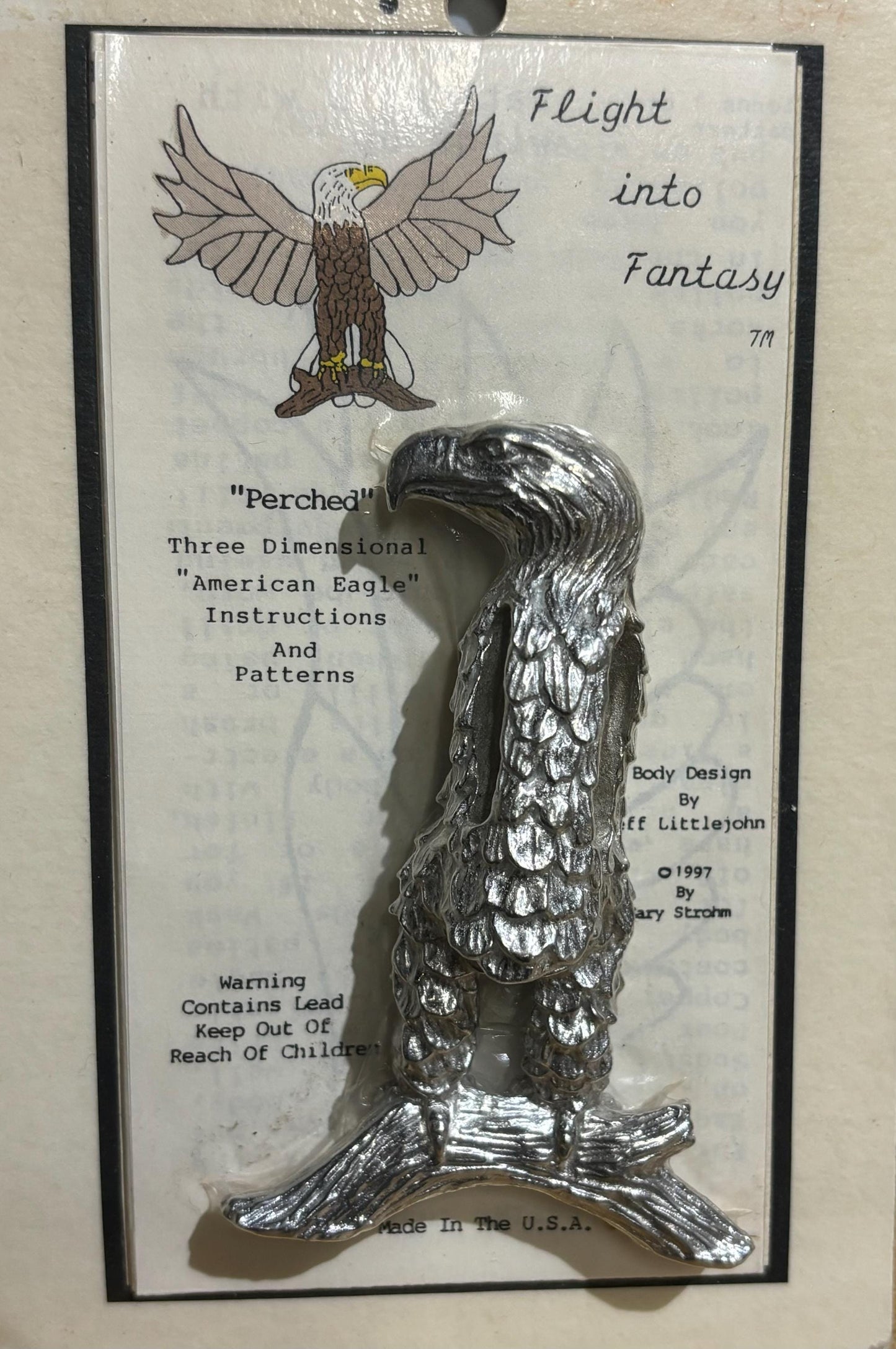 Lead Castings by Flight into Fantasy - Perched Eagle (Includes Pattern)