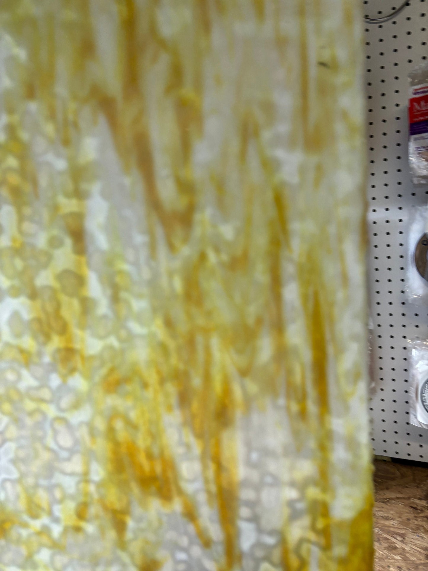 10" x 10" - Light and Dark Amber on White Mottle (Bullseye Curious)