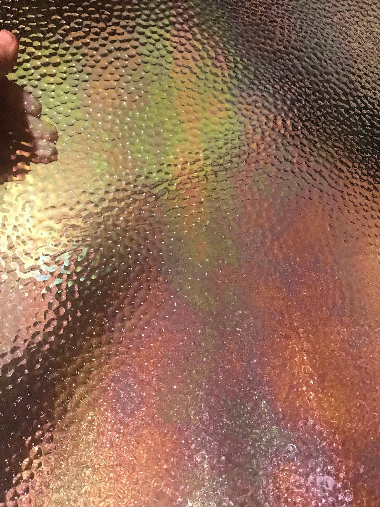 12" x 12" - Clear Hammered Iridized (Wissmach Hammered Iridized)