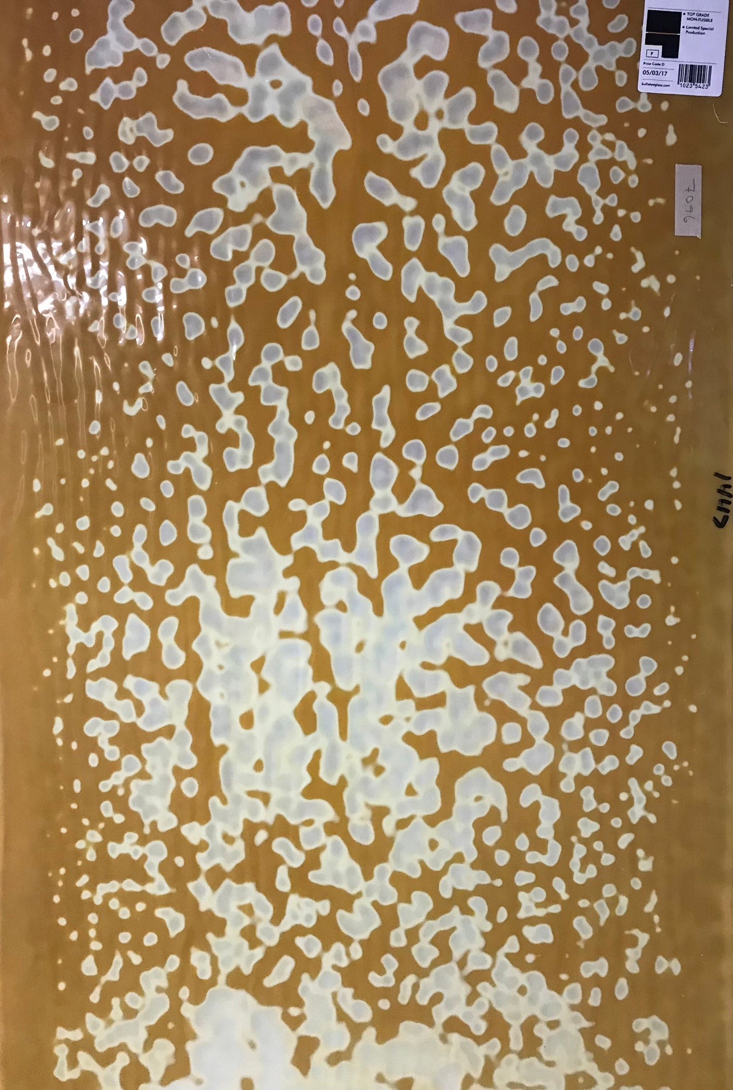 10" x 10" - Toffee Ring Mottle (Bullseye 6010)