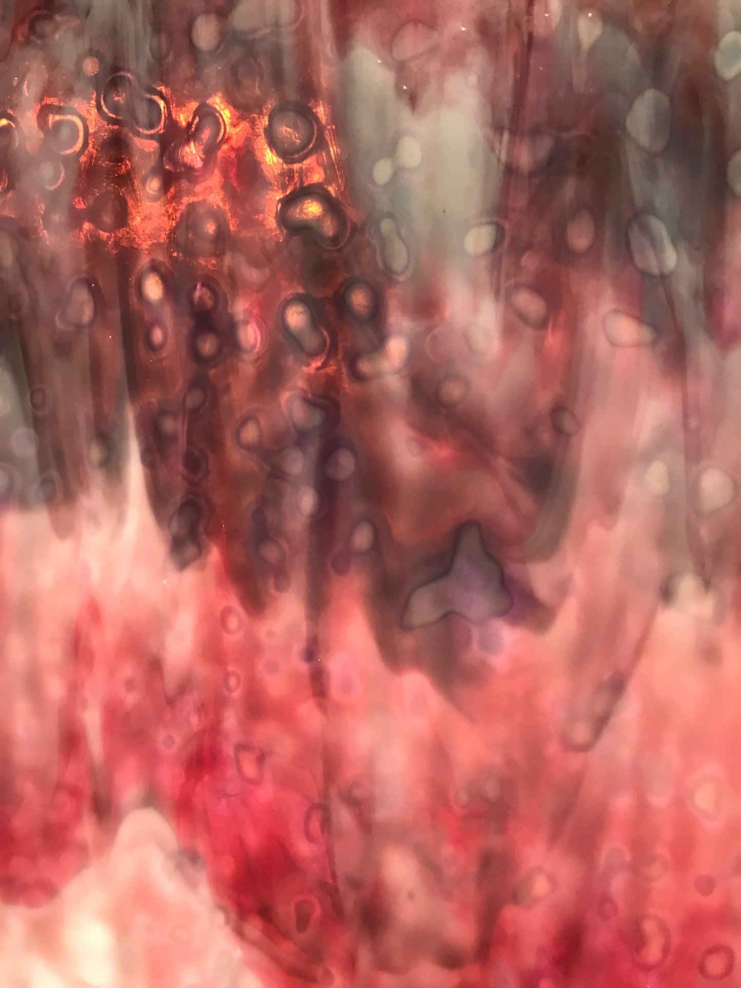 10" x 5" - Bullseye White, Gold Pink, Purple Mottle (B 6328-0000)