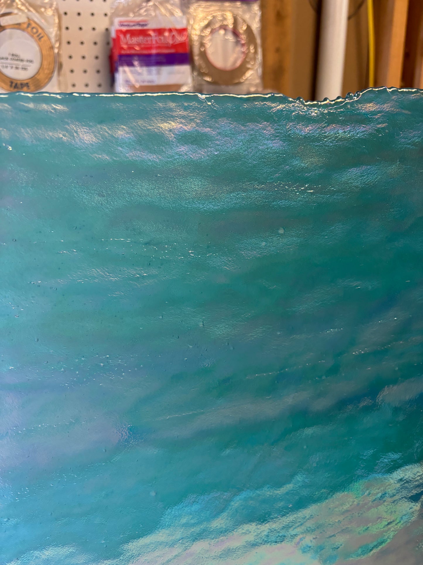 12" x 12" Turquoise Iridescent Stipple (Youghiogheny 6600 SPI)