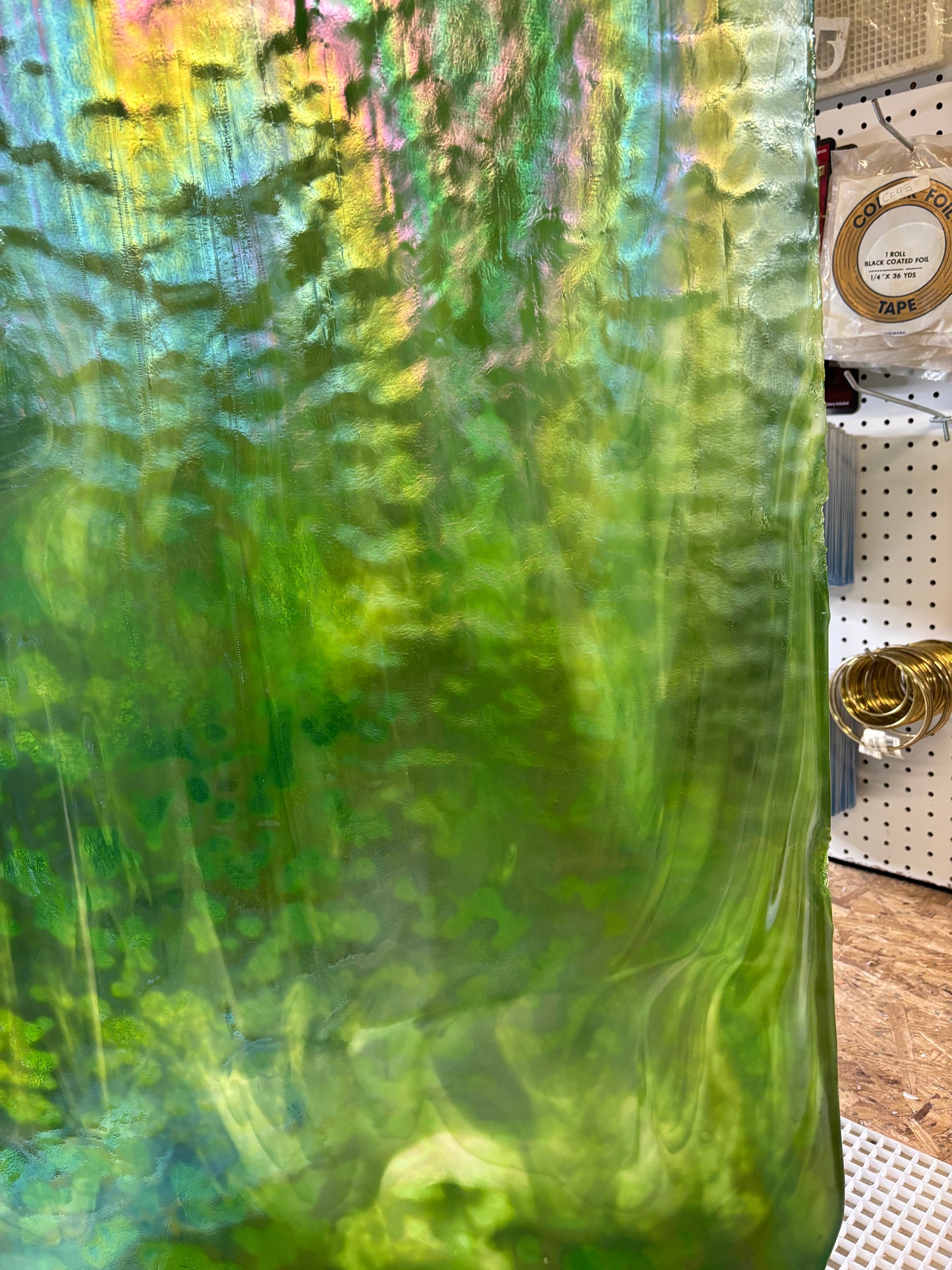 12" x 12" Green and White Iridescent RG (Youghiogheny 1444 RGI)