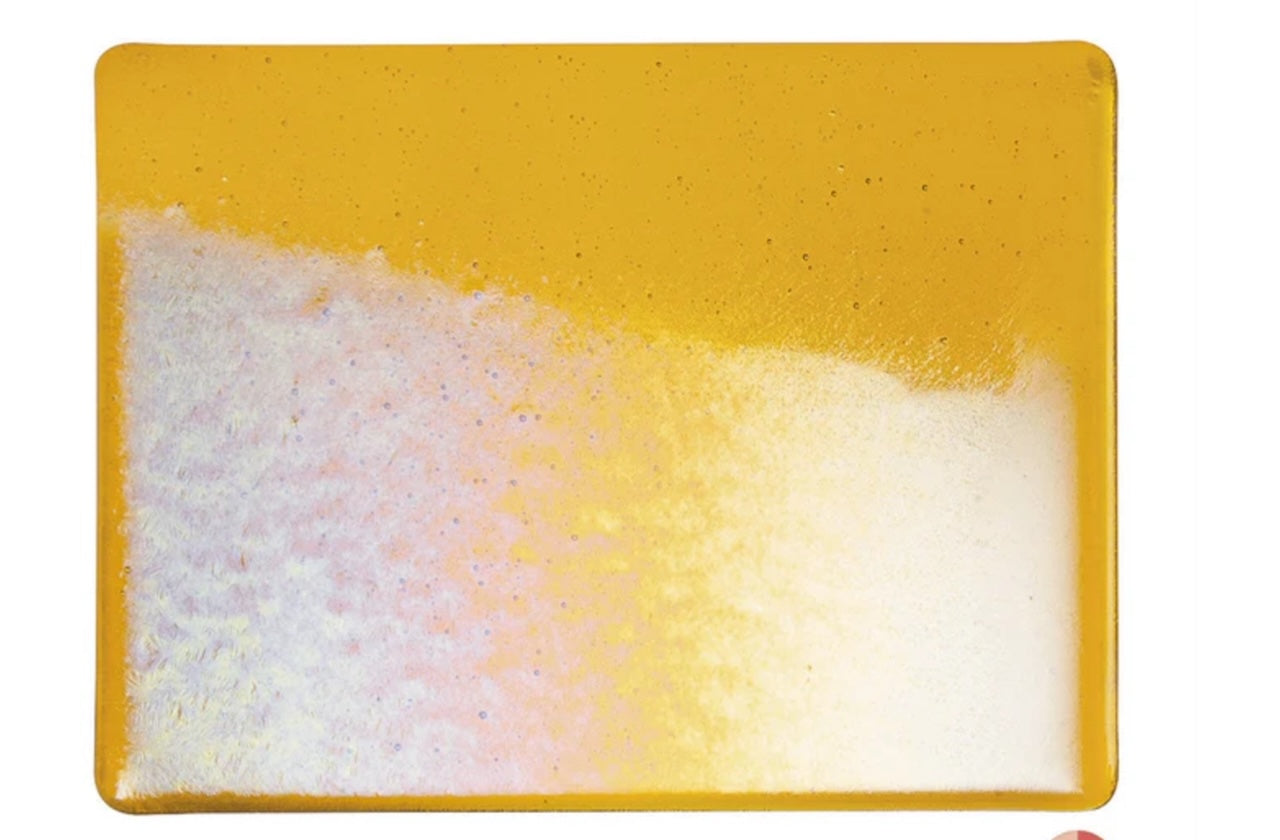 5" x 10" - "Curious" Marigold Yellow Irid (Bullseye 1320-31)