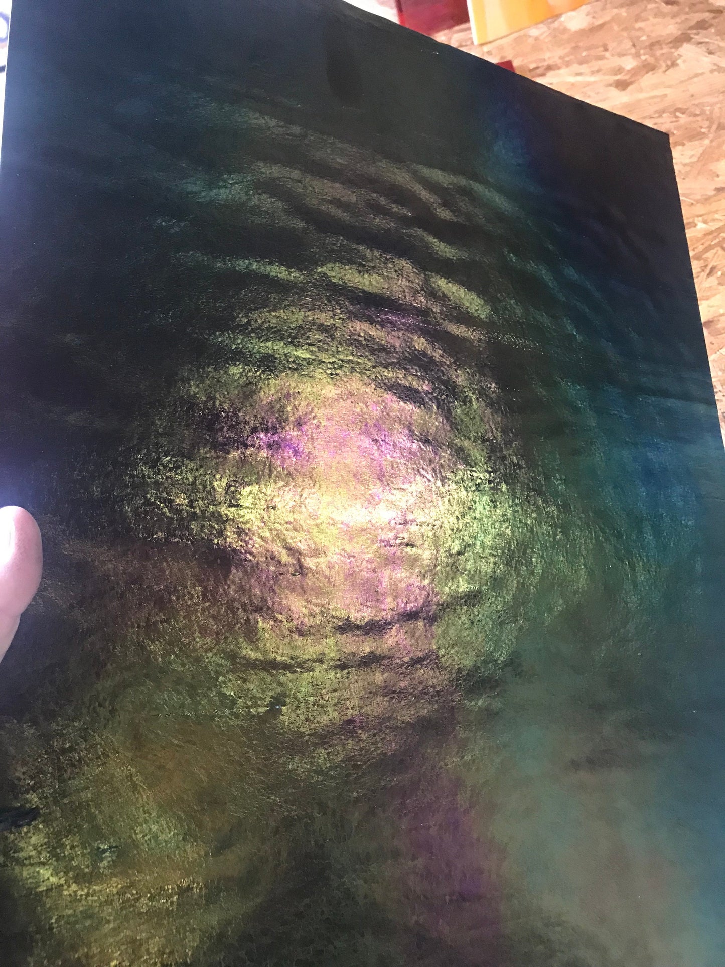 12" x 12" - Thin Solid Black Iridescent (Oceanside (Uroboros 61-56-96 IR)