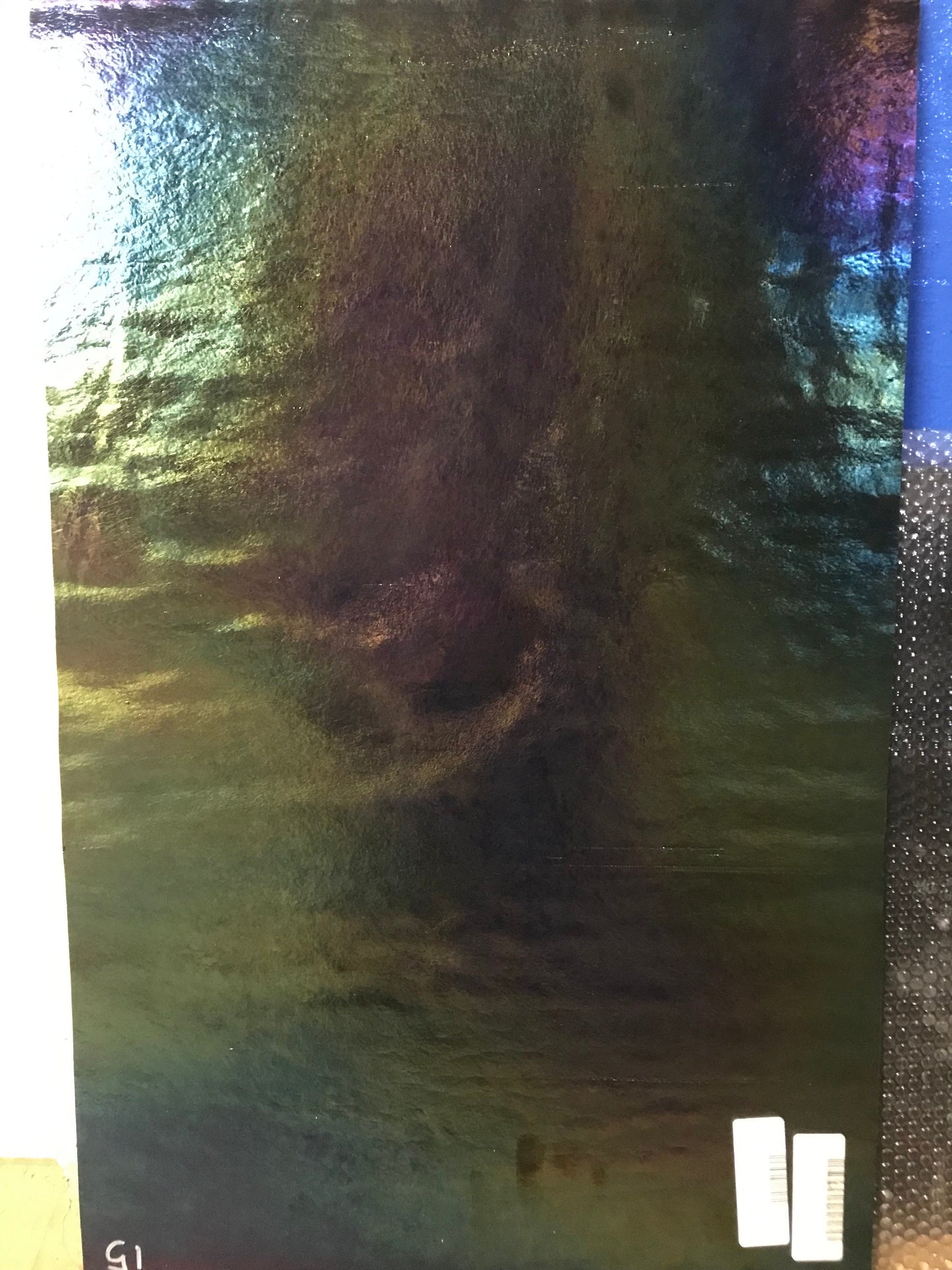 12" x 12" - Thin Solid Black Iridescent (Oceanside (Uroboros 61-56-96 IR)