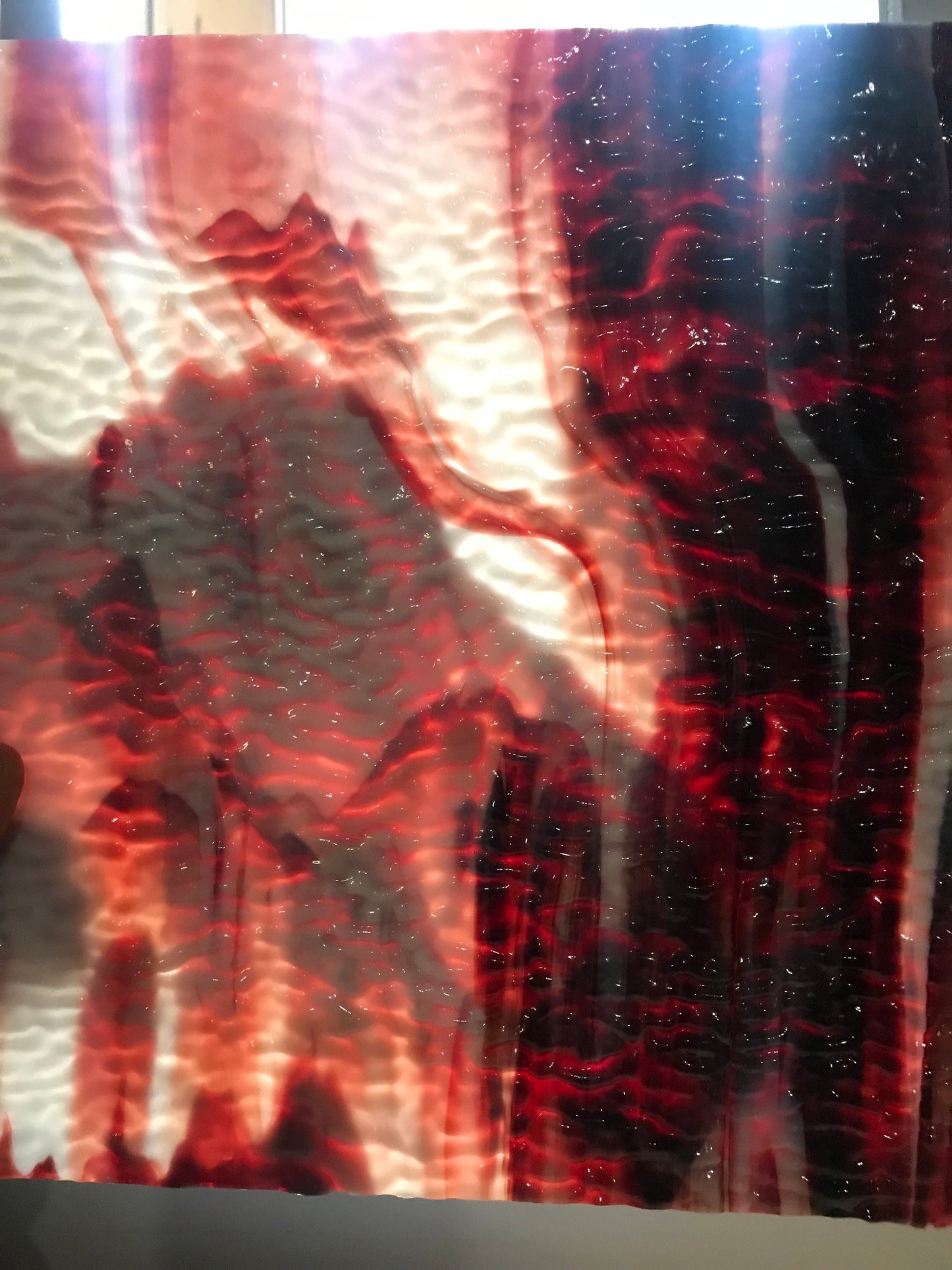 12x12 Ruby and Red on White (Uroboros 52-20) *OLD STOCK