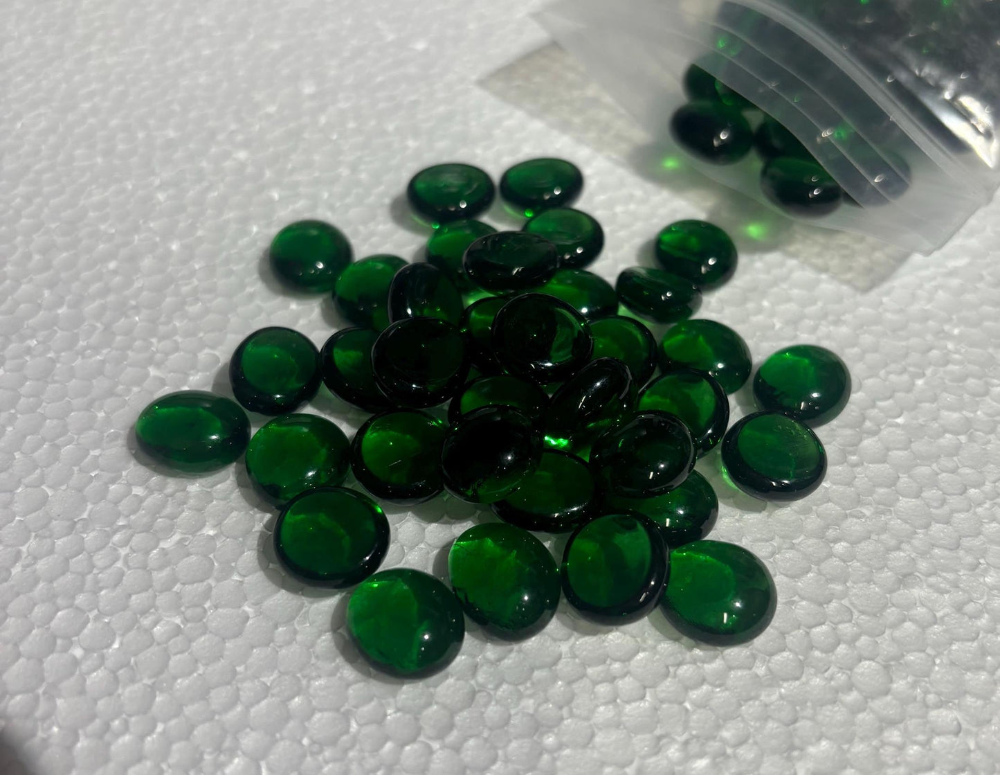 Stained Glass Sheet, 8" x 6" - 96 Light Green Pebbles (Spectrum 121 PF)