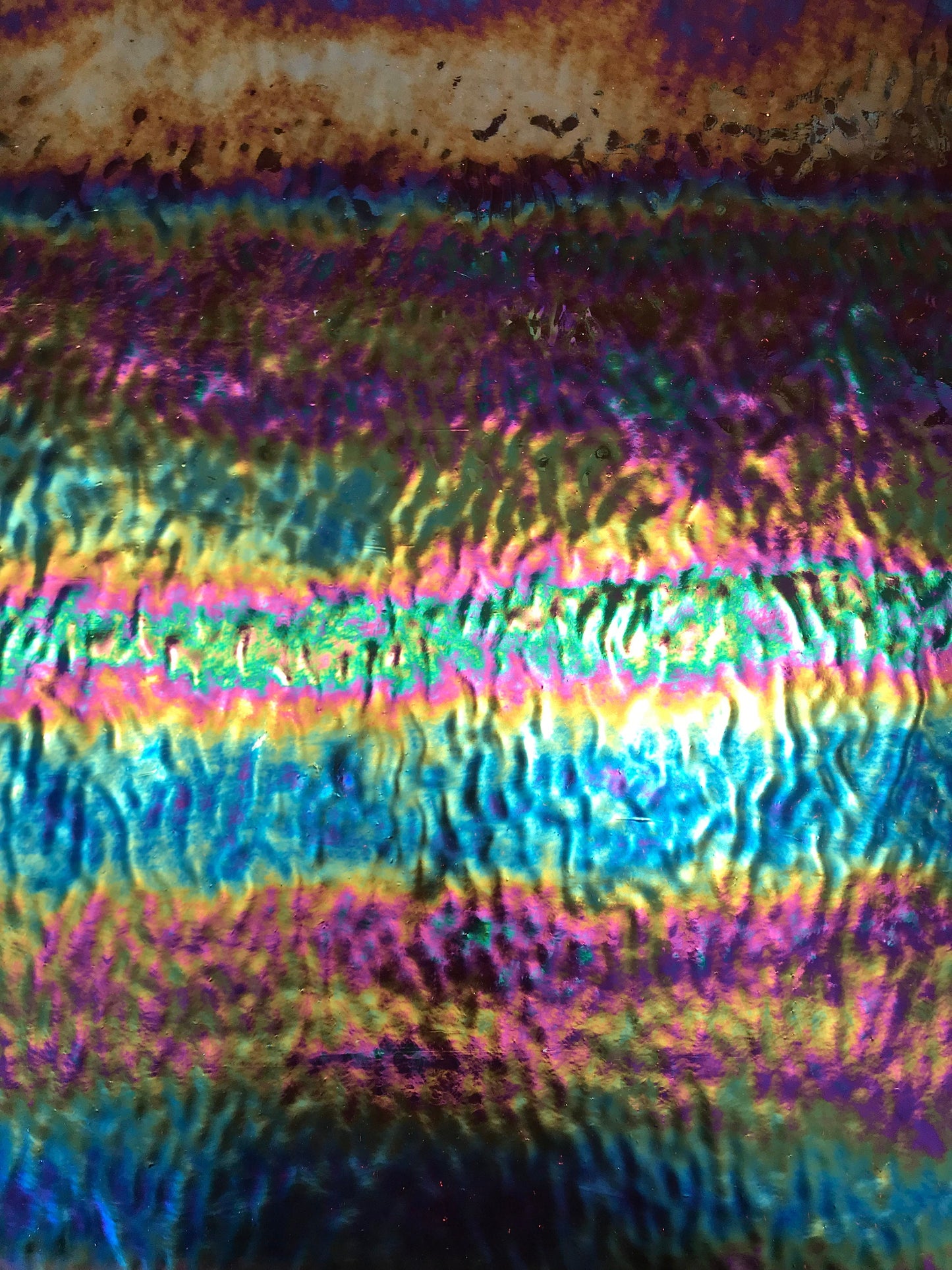 8" x 6" - Iridized Purple Ripple (Wissmach 241 R Irid)