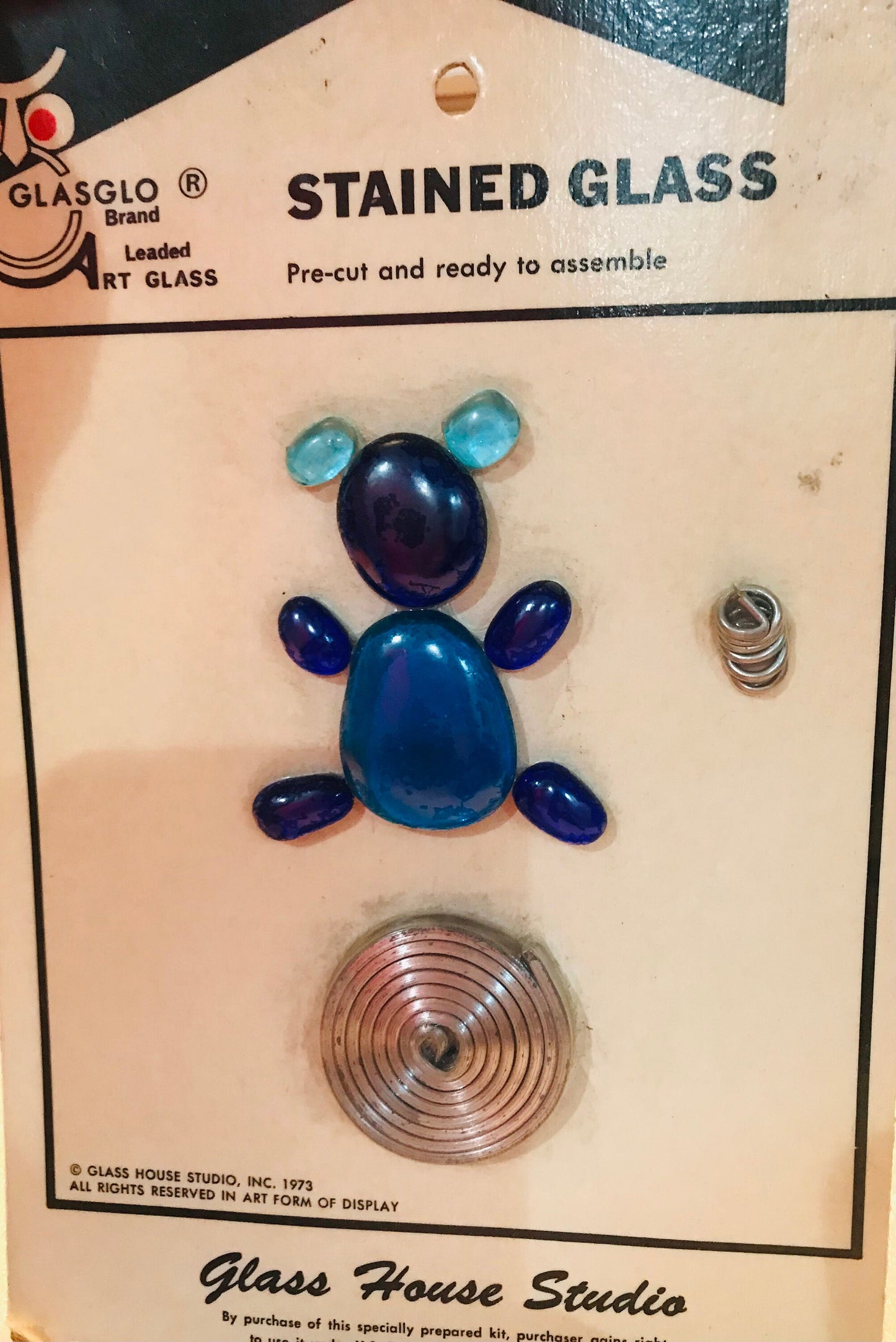 KIT - Pre-cut Stained Glass Sun Catcher - Bear