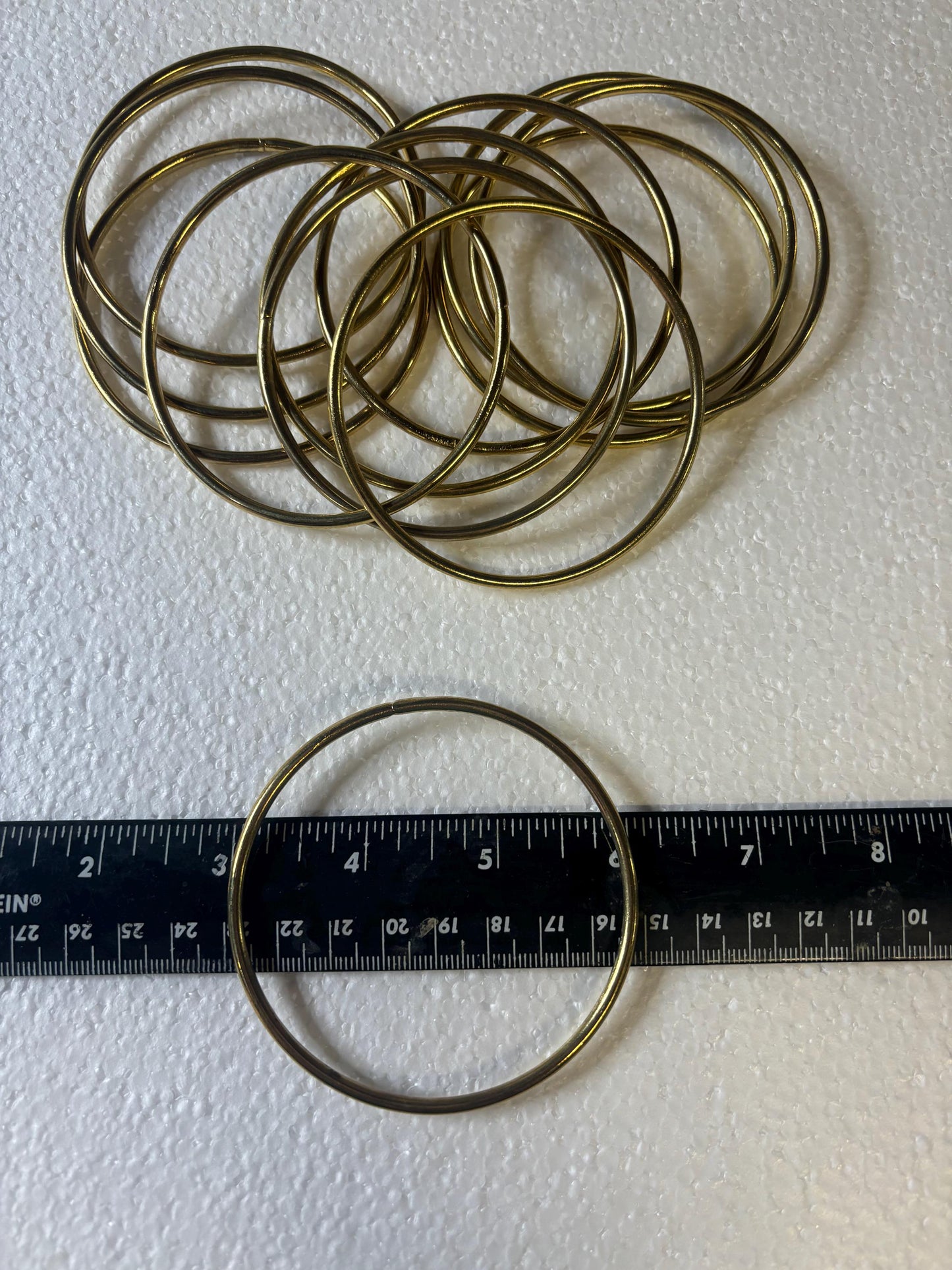 Brass Plated 3” Macrame Ring - Set of 10