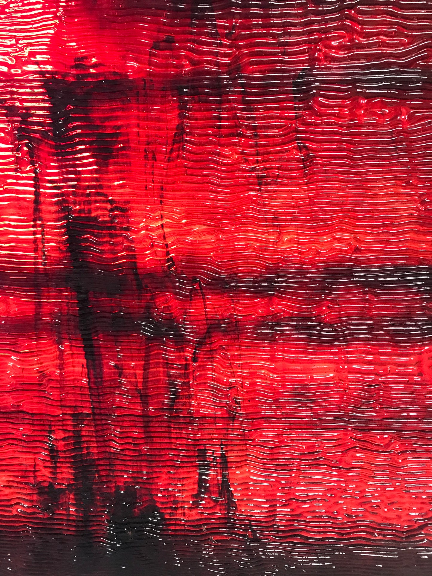 12" x 12" - Red Ripple - Vintage. •PLEASE READ