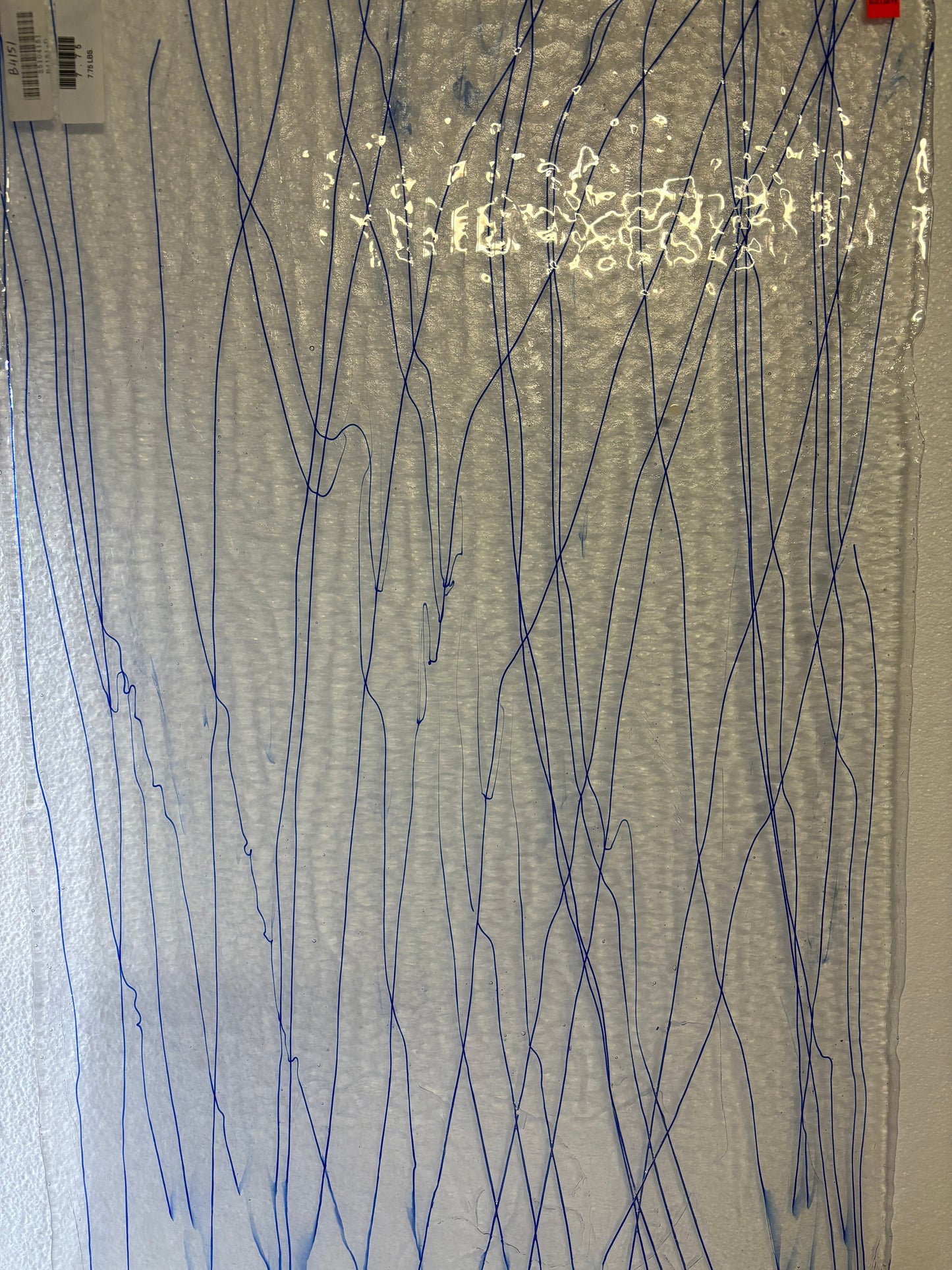 5" x 10" Royal Blue Streamers on Clear - (Bullseye 4151-0000)