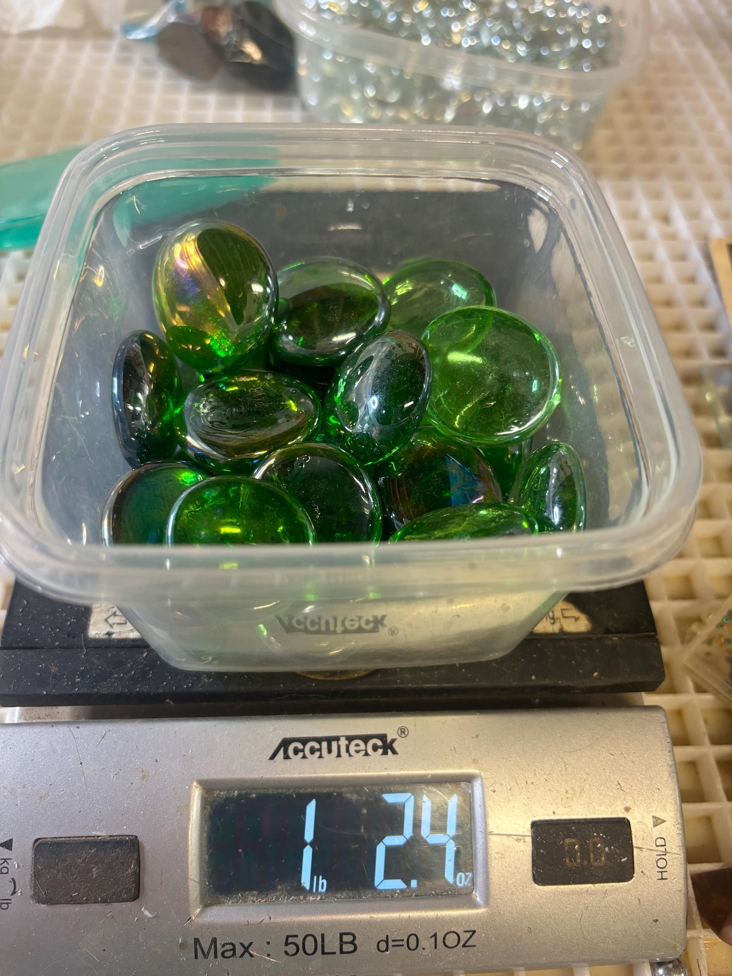1lb + Mixed Large Gems (Green Only)