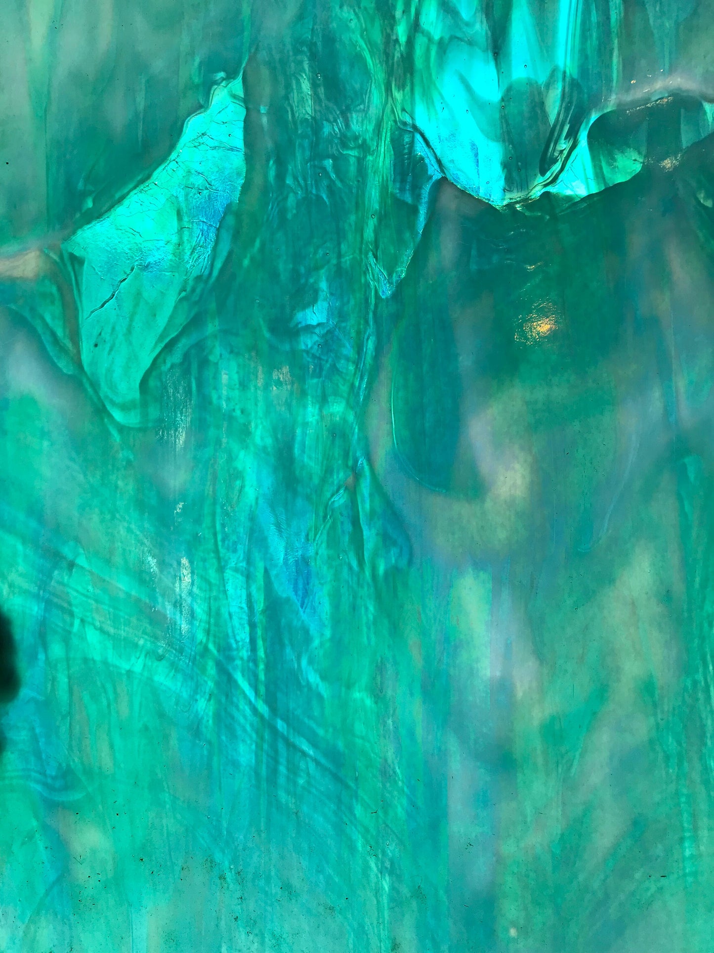 12” x 12" - Aqua Green Opal (Wissmach 250 DIR)
