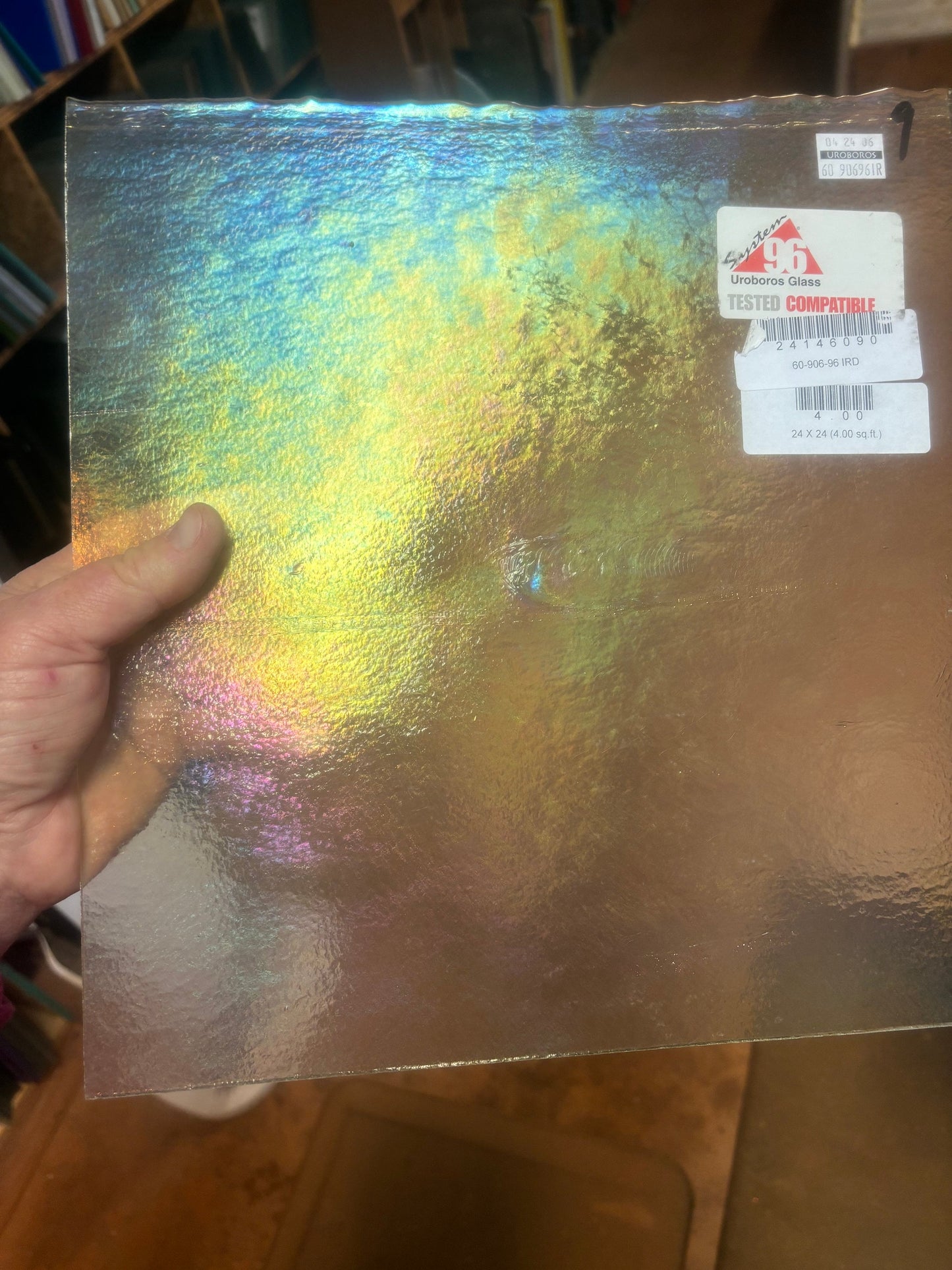 12” x 12” 96 Clear Iridescent (Uroboros 60-00 IRID)