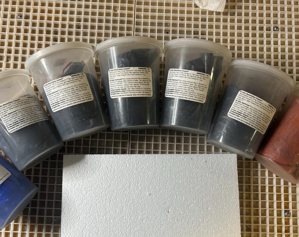 6+ Pounds of mosaic colorant