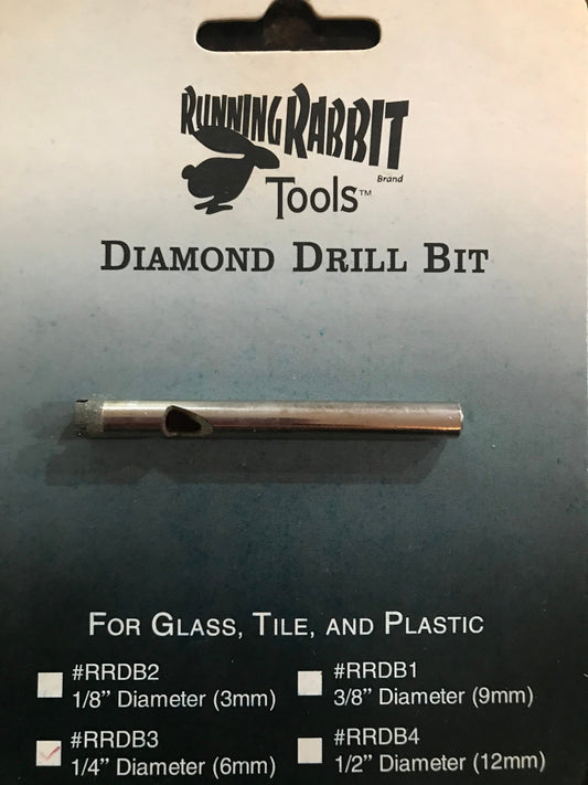 Running Rabbit 1/4" Diamond Coated Glass Drill