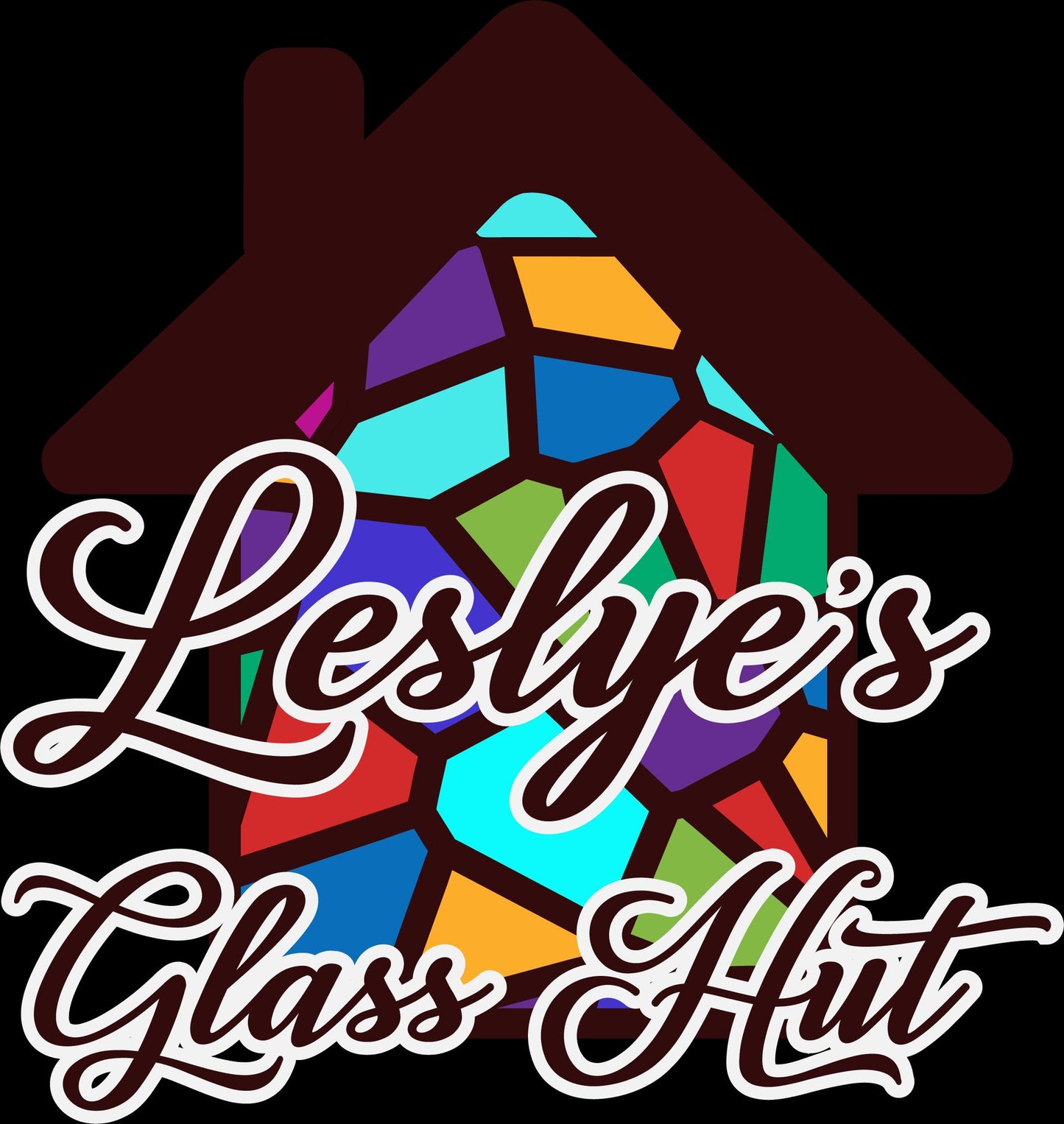 Stained Glass Sheet, 8 x 6-  Lt And Dk Brown with Sky Blue Granite (Uro by Yough 65-19)