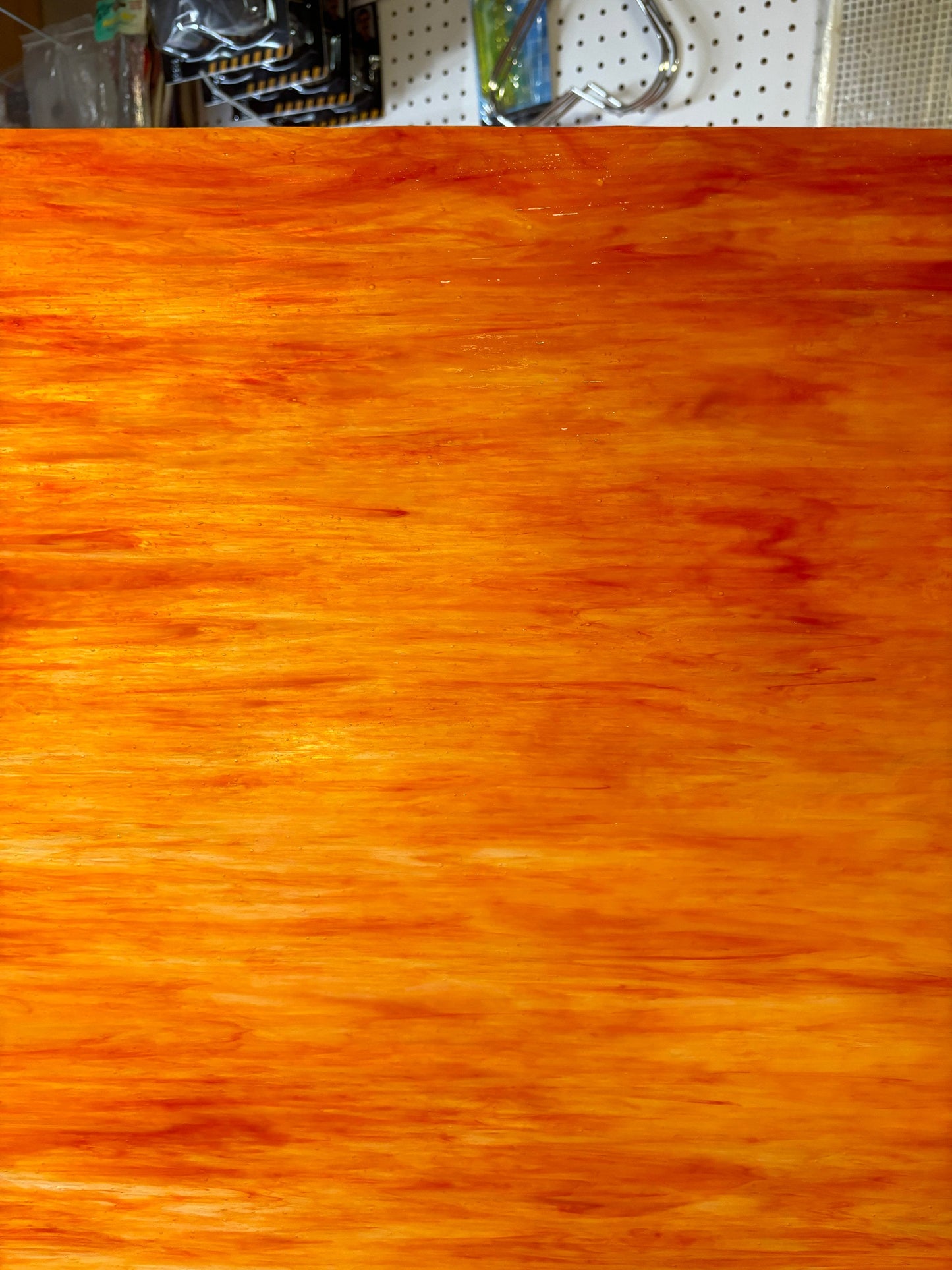 8" x 6" Selenium Orange, Clear and  White Dense (Wissmach 027)