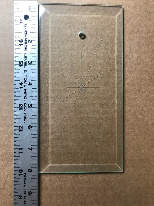 8" x 4” Engraved Bevel with Hole- star