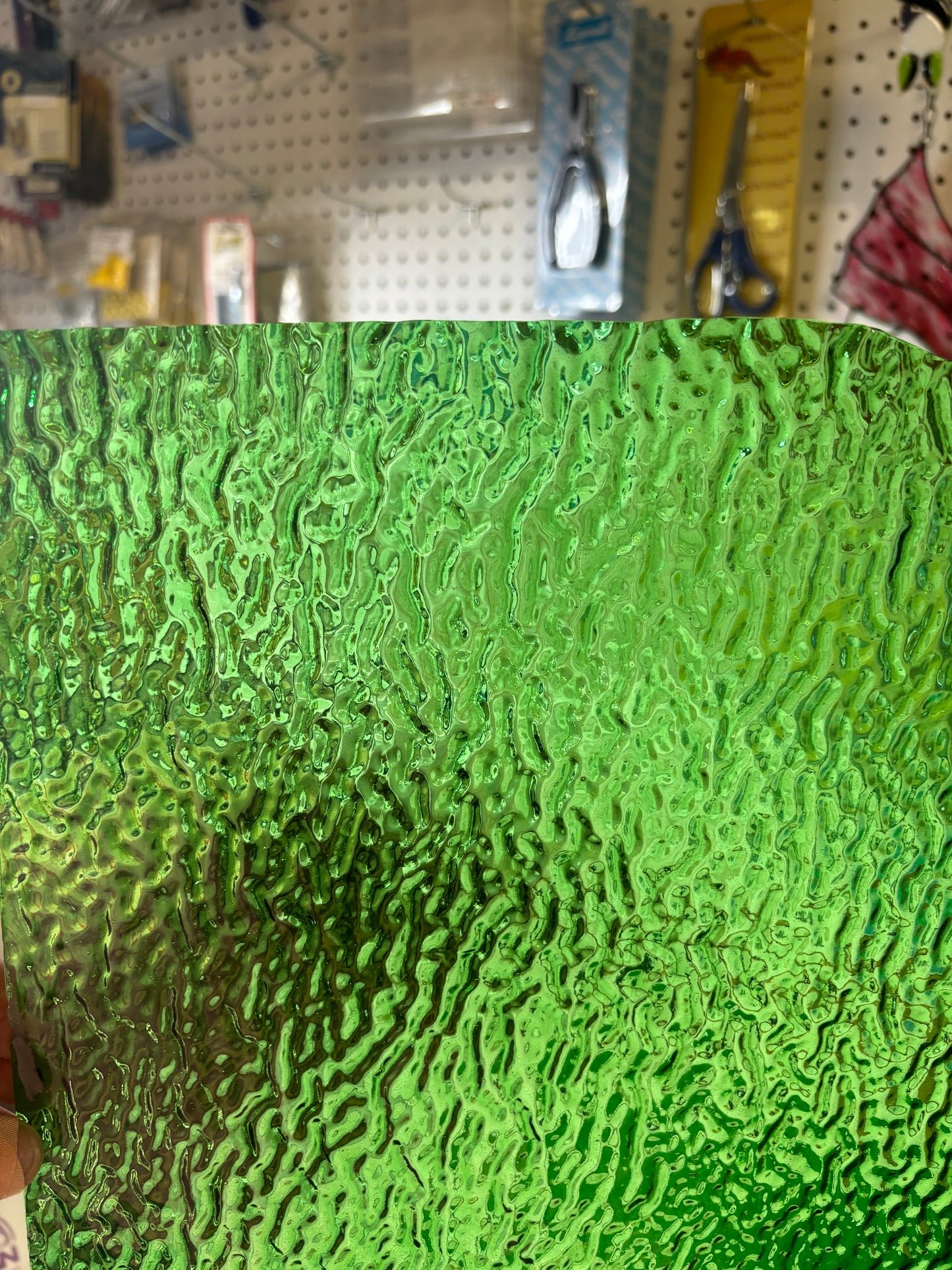 12" x 12"   Green Ripple (Wissmach 286 RIP)