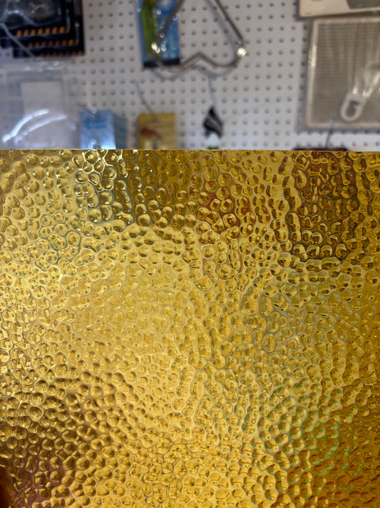 12" x 12"  -  Light Amber Hammered (Wissmach 47 H)