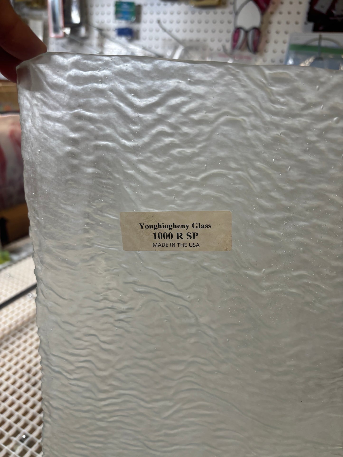 8" x 6"  Ice White Ripple Stipple (Youghiogheny 1000 RSP)