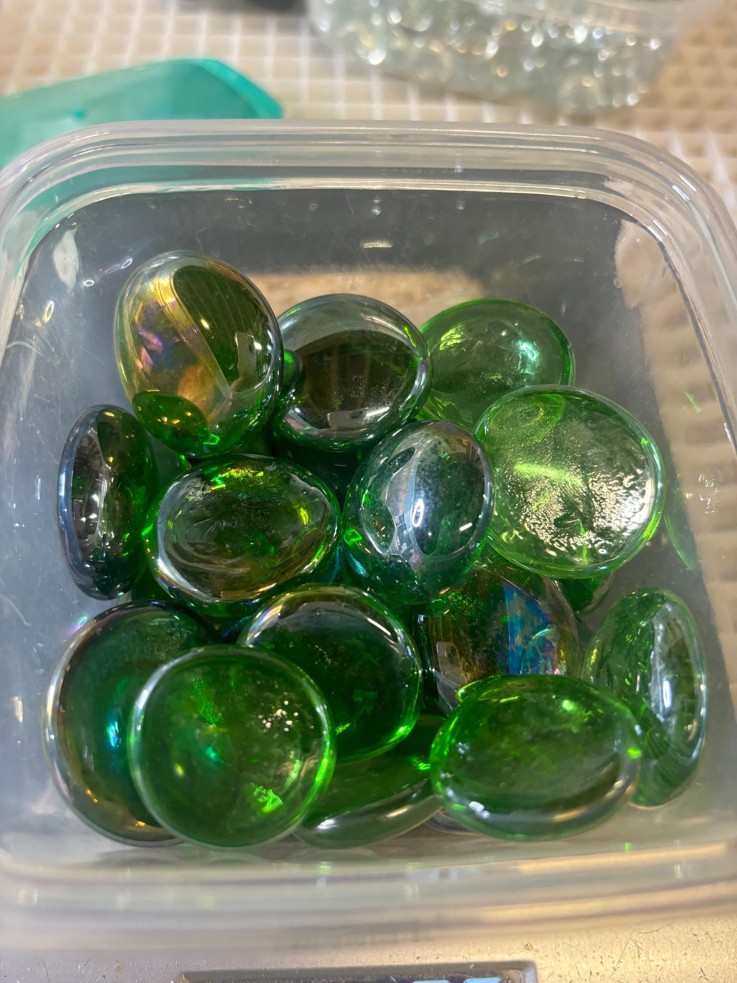 1lb +  Mixed Large Gems (Green Only)