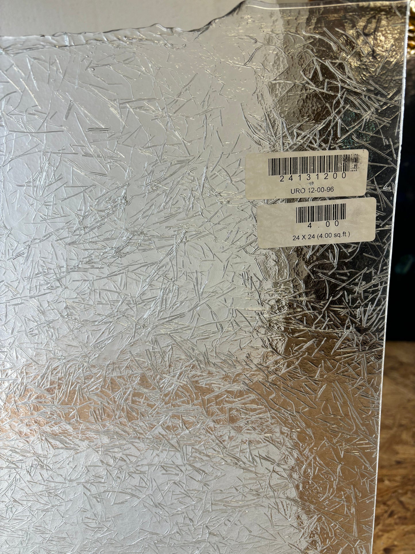 12" x 12"  96 Clear with Streamer Bits (Oceanside (Uro) 12-00-96)