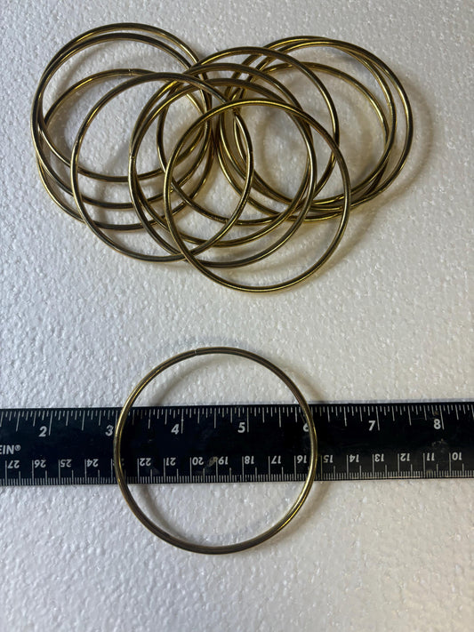 Brass Plated 3” Macrame Ring - Set of 10